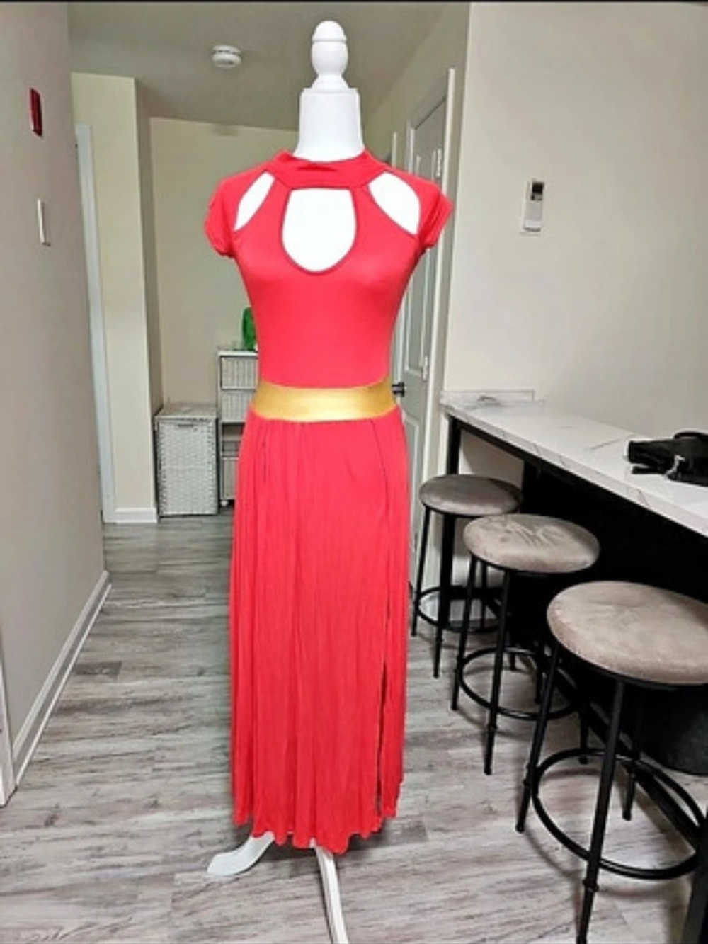 Pink Pleated  Dress Like New
